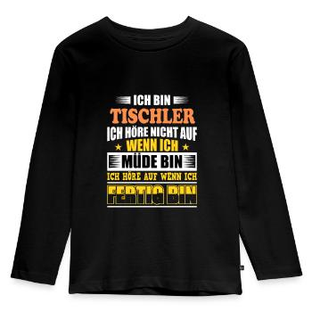 Tischler - Kinder Premium Bio Langarmshirt - Schwarz - Vorne - AI Model Kid Male (0cm)