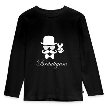 Bräutigam - Kinder Premium Bio Langarmshirt - Schwarz - Vorne - AI Model Kid Male (0cm)
