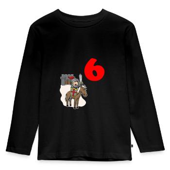 Chevalier enfant 6 ans - T-shirt manches longues Premium Enfant - noir - Devant - AI Model Kid Male (0cm)