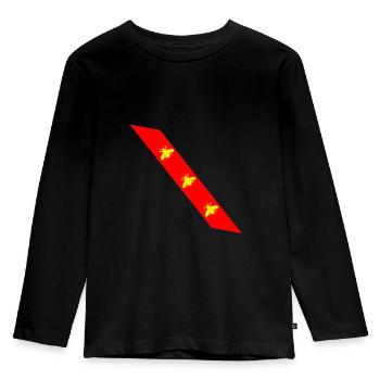 flag of elba napoleon bonaparte - Kids' Premium Longsleeve Shirt - black - Front - AI Model Kid Male (0cm)