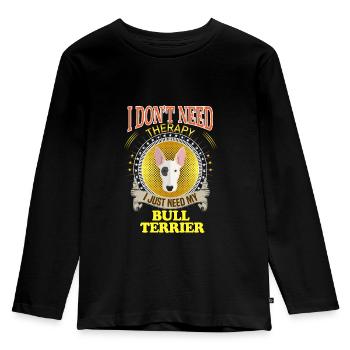 Bull Terrier - Kids' Premium Longsleeve Shirt - black - Front - AI Model Kid Male (0cm)