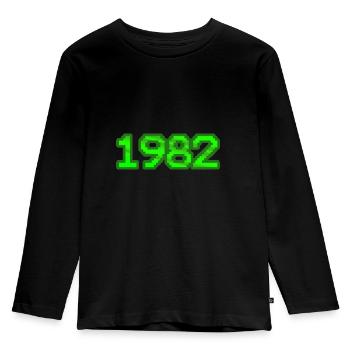 Nerd de l’informatique 1982 - T-shirt manches longues Premium Enfant - noir - Devant - AI Model Kid Male (0cm)