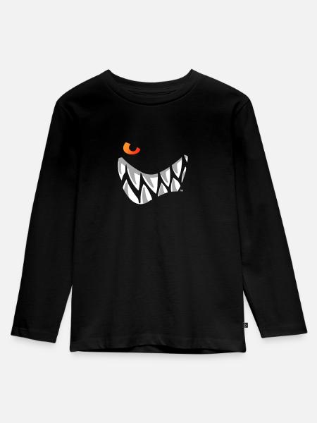 Die Wilden Kerle Grinsen - Kinder Premium Bio Langarmshirt - Schwarz