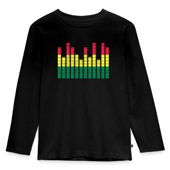 Reggae - Dub Dancehall Rasta Rastafari Jamaica - Kinder Premium Bio Langarmshirt - Schwarz - Vorne - AI Model Kid Male (0cm)