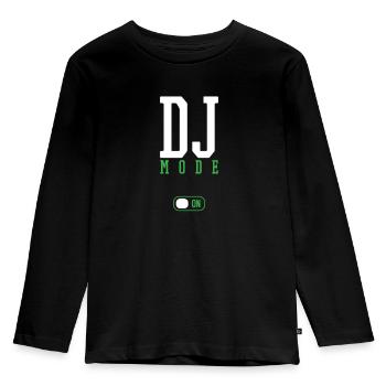 DJ - Kinder Premium Bio Langarmshirt - Schwarz - Vorne - AI Model Kid Male (0cm)