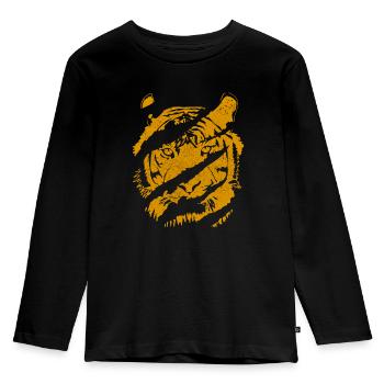 tiger - Kids' Premium Longsleeve Shirt - black - Front - AI Model Kid Male (0cm)