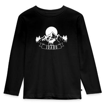 Idaho - Kids' Premium Longsleeve Shirt - black - Front - AI Model Kid Male (0cm)