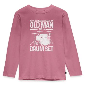 Tambours - T-shirt manches longues Premium Enfant - mauve - Devant - AI Model Kid Female (0cm)