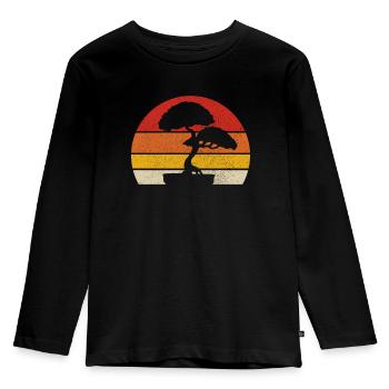 bonsai - Kids' Premium Longsleeve Shirt - black - Front - AI Model Kid Male (0cm)