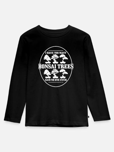 Bonsai - Kinder Premium Bio Langarmshirt - Schwarz