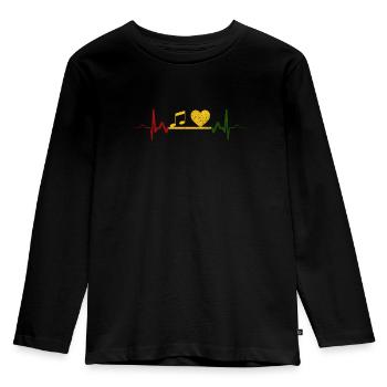 Reggae Music Rastafarian Rasta Gift - Kids' Premium Longsleeve Shirt - black - Front - AI Model Kid Male (0cm)