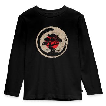 bonsai - Kids' Premium Longsleeve Shirt - black - Front - AI Model Kid Male (0cm)