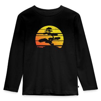 bonsai - Kids' Premium Longsleeve Shirt - black - Front - AI Model Kid Male (0cm)
