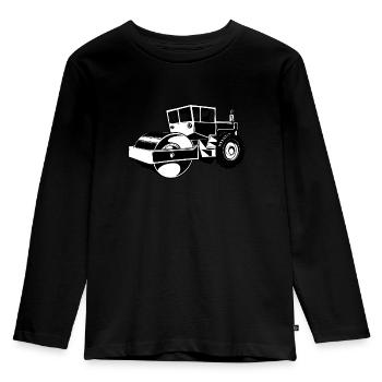 Road roller - Kids' Premium Longsleeve Shirt - black - Front - AI Model Kid Male (0cm)