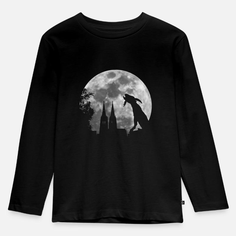 Kölner Bock Geißbock kölsch Fußball Geschenk - Kinder Premium Bio Langarmshirt - Schwarz