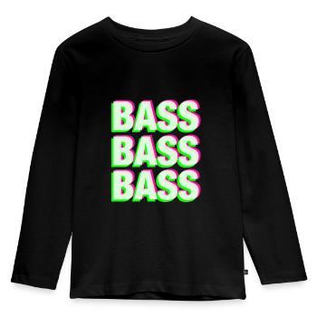 Bass Gabber Frenchcore techno - Kids' Premium Longsleeve Shirt - black - Front - AI Model Kid Male (0cm)
