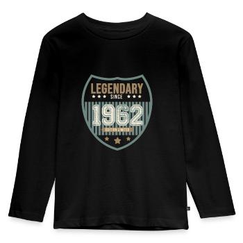 anniversaire 1962 legendaire 60 ans - T-shirt manches longues Premium Enfant - noir - Devant - AI Model Kid Male (0cm)