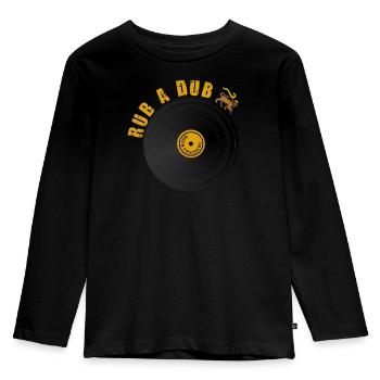 Roots Dub Reggae - T-shirt manches longues Premium Enfant - noir - Devant - AI Model Kid Male (0cm)