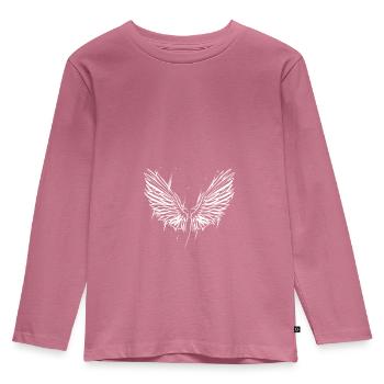 Angel Wings - Kids' Premium Longsleeve Shirt - mauve - Front - AI Model Kid Female (0cm)