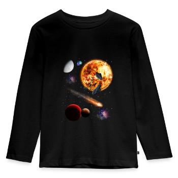 Univers - T-shirt manches longues Premium Enfant - noir - Devant - AI Model Kid Male (0cm)