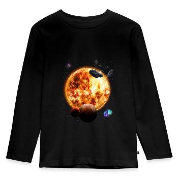 Système solaire - T-shirt manches longues Premium Enfant - noir - Devant - AI Model Kid Male (0cm)