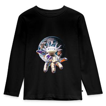 Axolotl - Kinder Premium Bio Langarmshirt - Schwarz - Vorne - AI Model Kid Male (0cm)