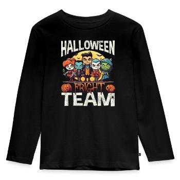 Drôle de costume de zombie joyeux d’Halloween pour les groupes - T-shirt manches longues Premium Enfant - noir - Devant - AI Model Kid Male (0cm)