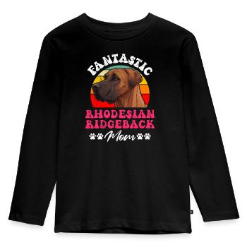 Ridgeback FANTASTIC RHODESIAN RIDGEBACK MOM - Kids' Premium Longsleeve Shirt - black - Front - AI Model Kid Male (0cm)