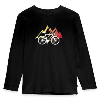 Rennrad - Kinder Premium Bio Langarmshirt - Schwarz - Vorne - AI Model Kid Male (0cm)