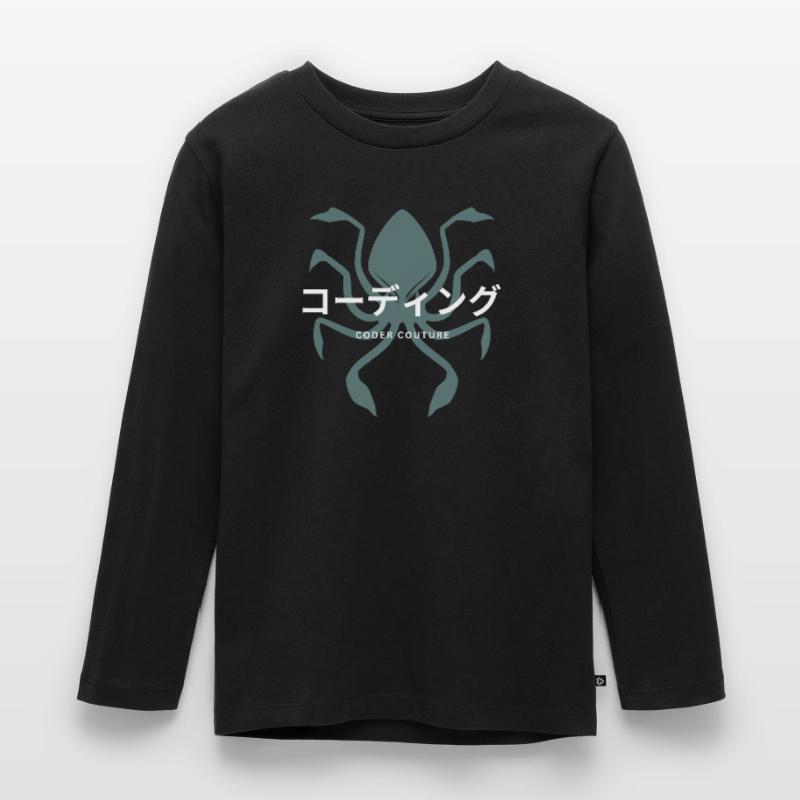 LUZILLION CODER COUTURE, CODE AND BUGS Kinder Premium Bio Langarmshirt