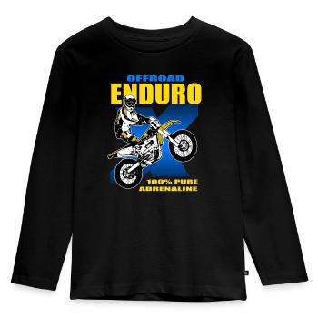 Enduro Offroad - Kids' Premium Longsleeve Shirt - black - Front - AI Model Kid Male (0cm)