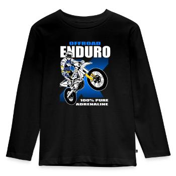 Enduro Offroad - Kids' Premium Longsleeve Shirt - black - Front - AI Model Kid Male (0cm)