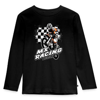 Supercross - Moto Cross - Motocross - Kids' Premium Longsleeve Shirt - black - Front - AI Model Kid Male (0cm)