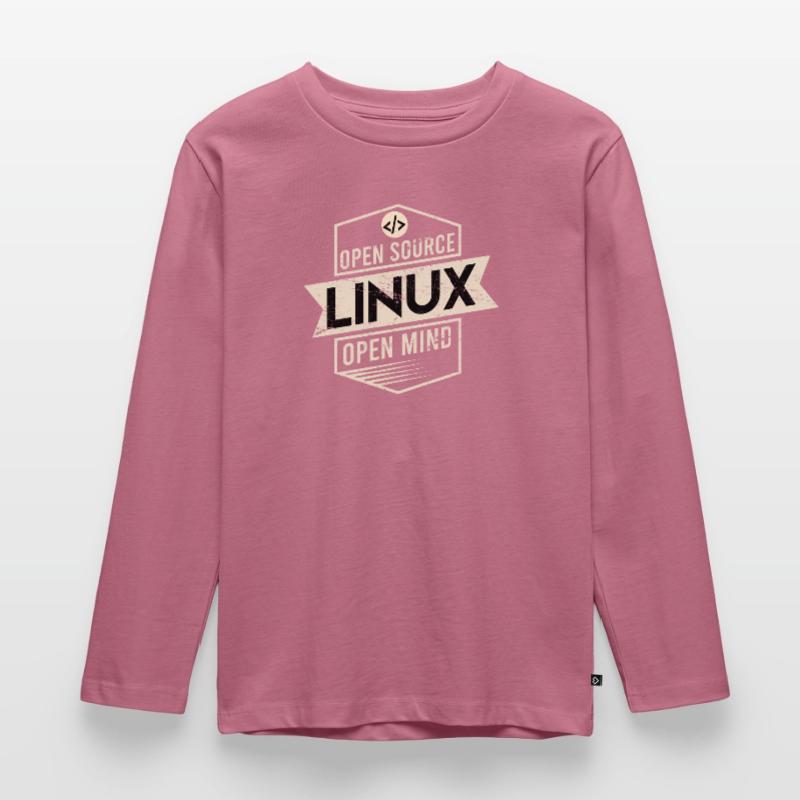 Système d’exploitation Open Source Open Mind Linux T-shirt manches longues Premium Enfant