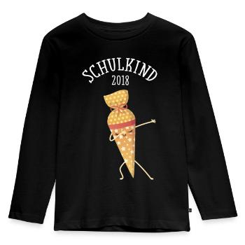 Einschulung Schulkind 2018 Dabbing Schultüte - Kids' Premium Longsleeve Shirt - black - Front - AI Model Kid Male (0cm)