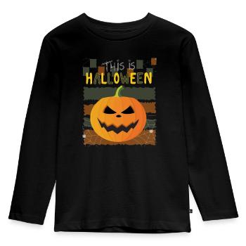 This is Halloween - Kids' Premium Longsleeve Shirt - black - Front - AI Model Kid Male (0cm)