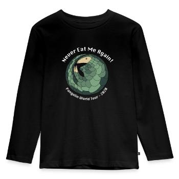 Pangolin - Coronavirus - Covid 19 - Welttournee 2020 - Kinder Premium Bio Langarmshirt - Schwarz - Vorne - AI Model Kid Male (0cm)