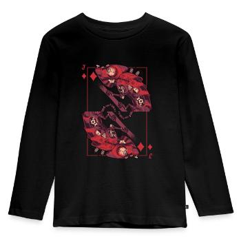 Chameleon Steampunk Card Game Karo Jack - Kids' Premium Longsleeve Shirt - black - Front - AI Model Kid Male (0cm)