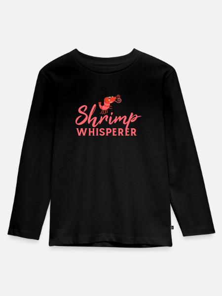 Shrimp Whisperer - Kinder Premium Bio Langarmshirt - Schwarz