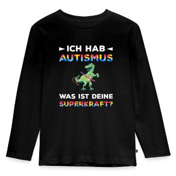 Autismus Asperger Akzeptanz Welt Autismus Tag - Kinder Premium Bio Langarmshirt - Schwarz - Vorne - AI Model Kid Male (0cm)