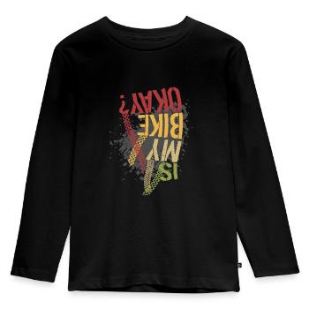 Cadeau de cycliste de vélo de descente VTT - T-shirt manches longues Premium Enfant - noir - Devant - AI Model Kid Male (0cm)