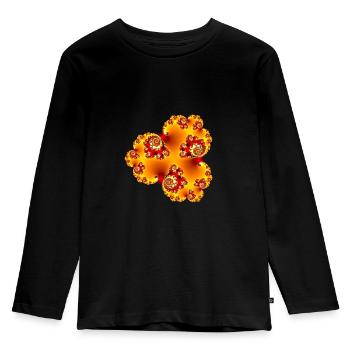 Fractal # 206_2 - Kids' Premium Longsleeve Shirt - black - Front - AI Model Kid Male (0cm)