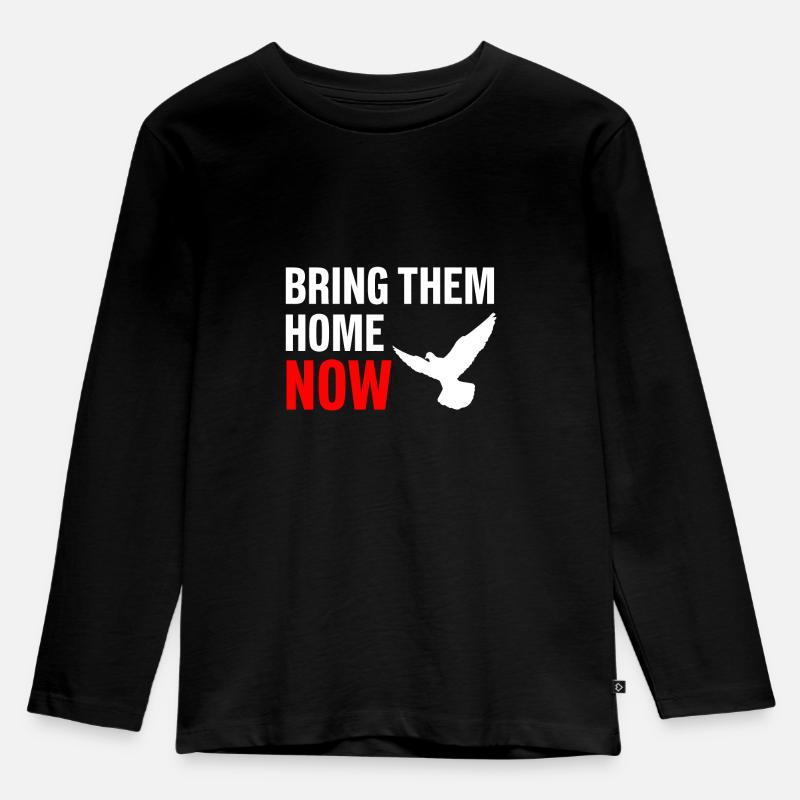 BRING THEM HOME NOW - Kinder Premium Bio Langarmshirt - Schwarz