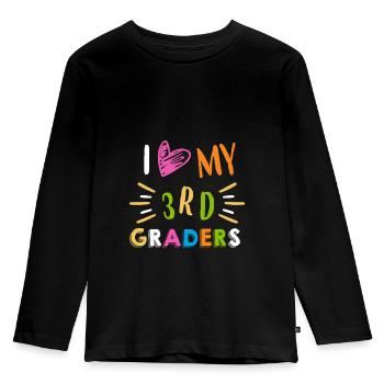 3e classe - T-shirt manches longues Premium Enfant - noir - Devant - AI Model Kid Male (0cm)