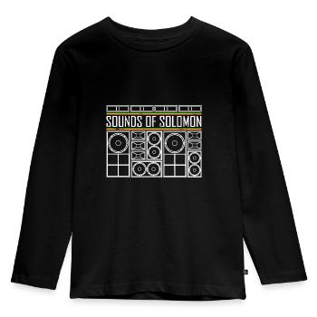 Roots Reggae Sounds of Solomon - Kids' Premium Longsleeve Shirt - black - Front - AI Model Kid Male (0cm)