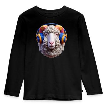 Groove Fleece - Woolen Tunes - T-shirt manches longues Premium Enfant - noir - Devant - AI Model Kid Male (0cm)