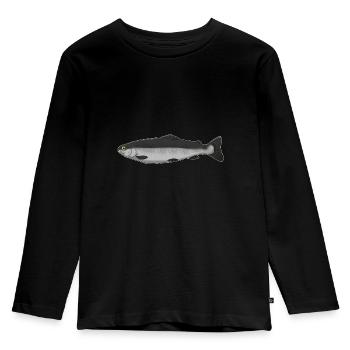 Fisch Fische - Kinder Premium Bio Langarmshirt - Schwarz - Vorne - AI Model Kid Male (0cm)