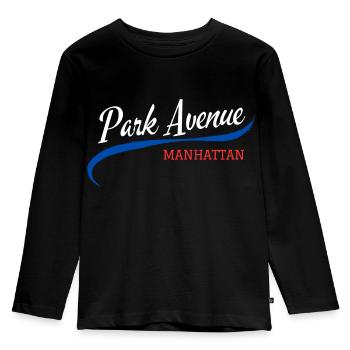 Série Neighborhood – Park Avenue - T-shirt manches longues Premium Enfant - noir - Devant - AI Model Kid Male (0cm)