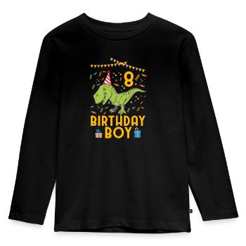 Birthday Boy - 8ème anniversaire - T-shirt manches longues Premium Enfant - noir - Devant - AI Model Kid Male (0cm)
