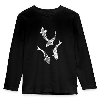 Japanese Koi Fish - Kids' Premium Longsleeve Shirt - black - Front - AI Model Kid Male (0cm)